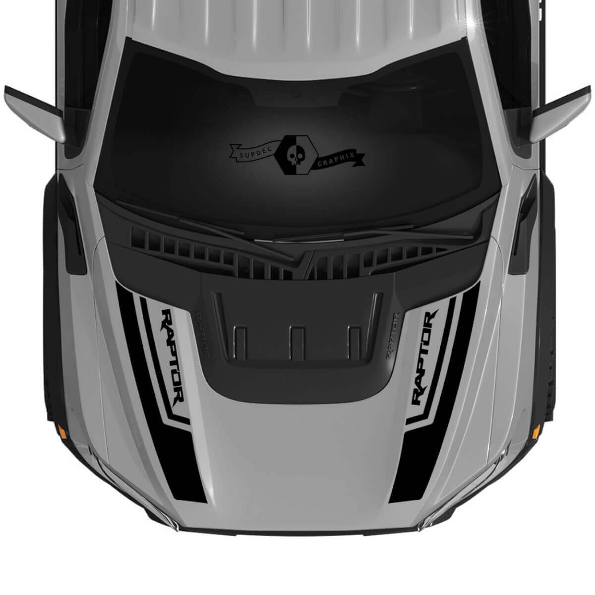 Kit Adesivi Vinyil Logo Striscia Cofano Stile SVT per Musclecar F-150 2022+