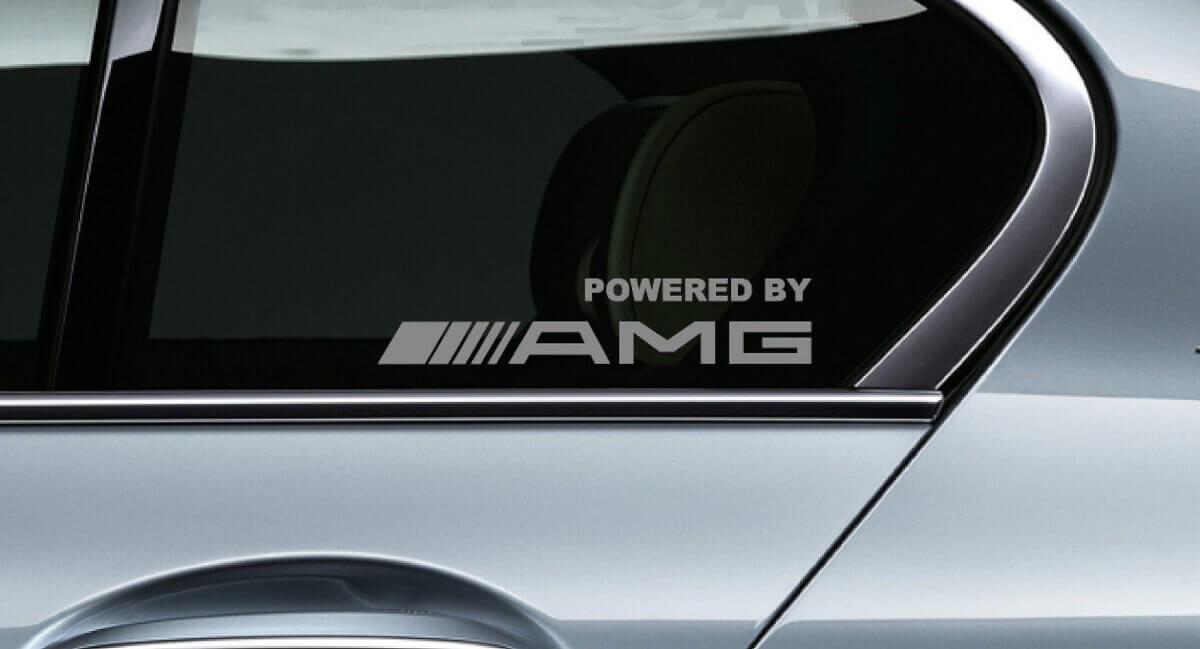 Set di Adesivi in Vinile per Finestrini in Stile AMG per Mercedes-Benz