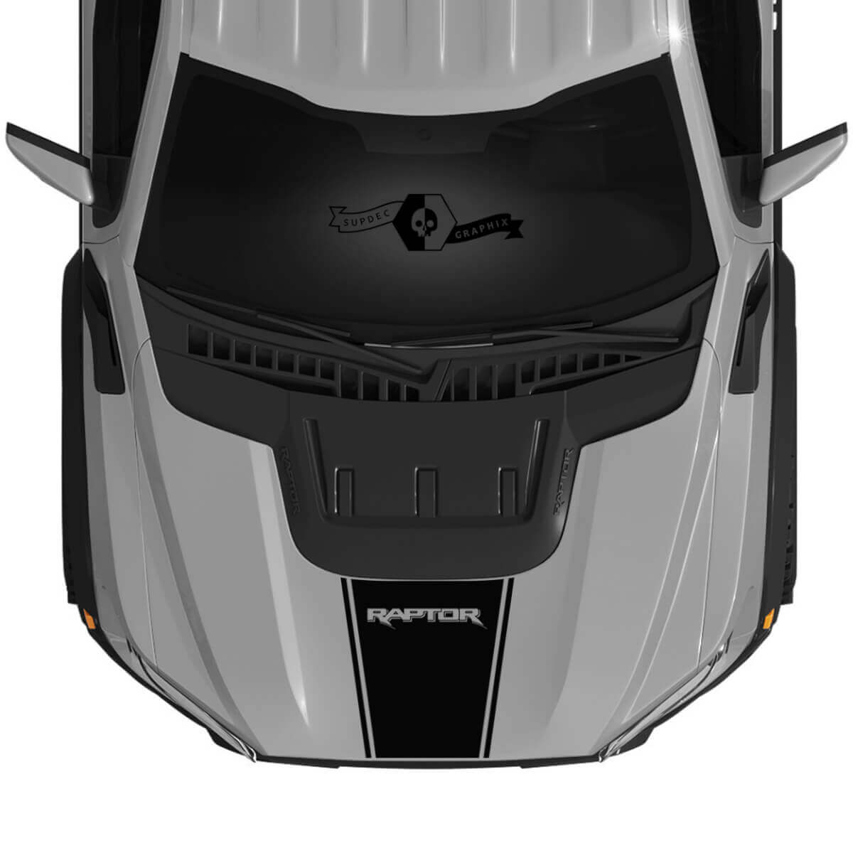 Adesivo a striscia per cornice presa d'aria cofano per Musclecar F-150 2022+