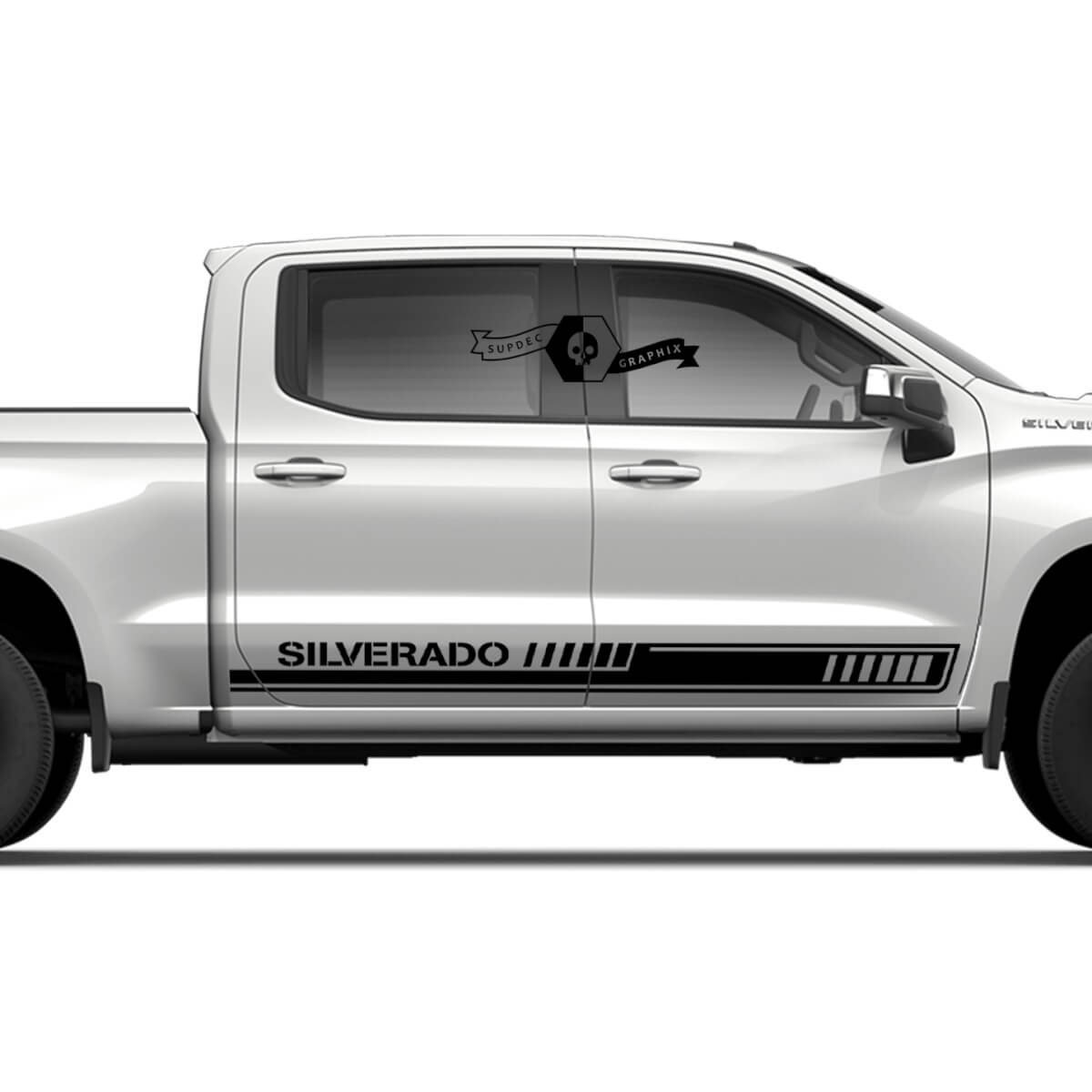 Coppia Chevrolet Silverado Sideful Panel Pannello Porte dell'esercito Adesivo per decalcomania in vinile