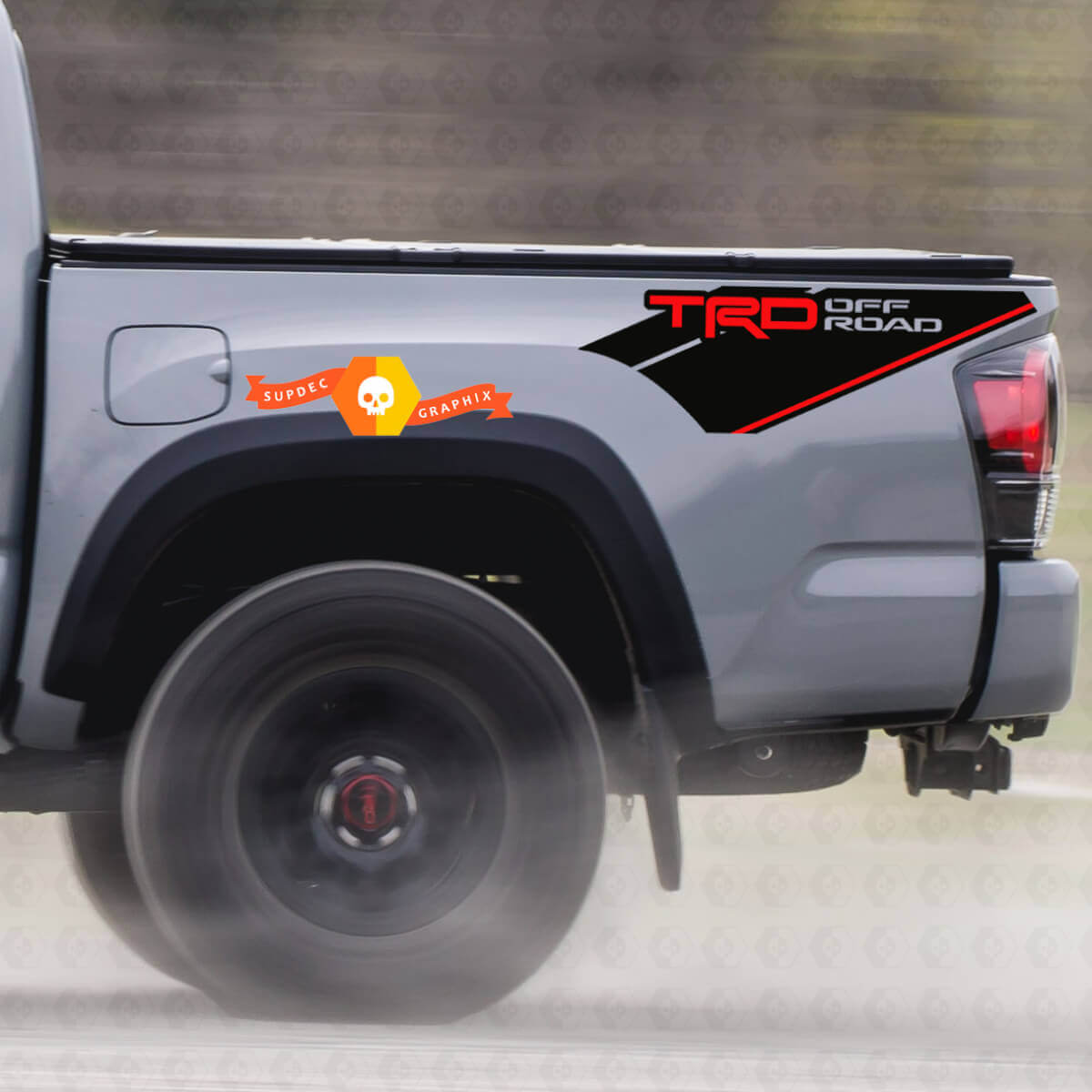Coppia Tacoma TRD Off Road Decal Bedside 2 colori Decalcomanie per Toyota Truck Vinyl Sticker Graphic
