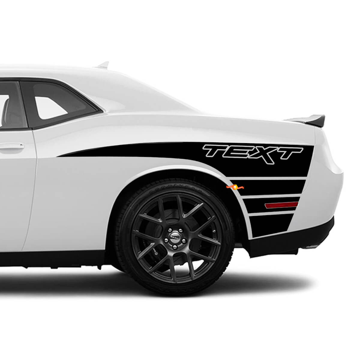 Adesivo in Vinile a Strisce Stile Artiglio per il Fianco del Cassone per Dodge Challenger
