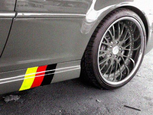Kit adesivi in vinile per minigonne laterali con bandiera tedesca per VW BMW Audi Mercedes