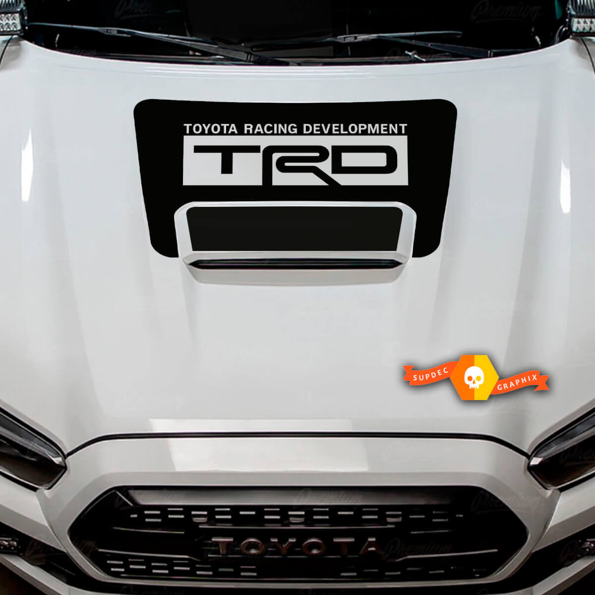 Adesivo grafico per presa d'aria TRD Pro del cofano per Toyota TACOMA 2016-2023
