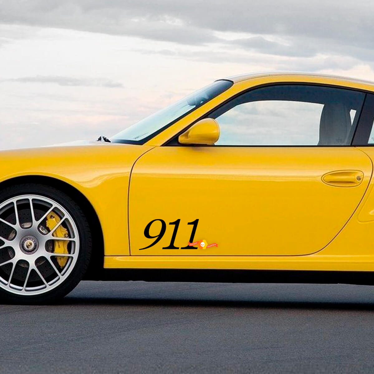 2x adesivi Porsche Porsche 911 Signature Side Decal Adesivo di decalcomania
