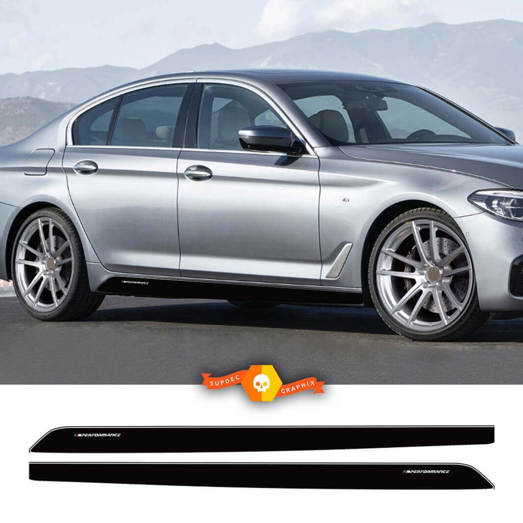 Adesivi in vinile a strisce sottoporta in stile M-Performance per BMW M5 G30 G31 F90