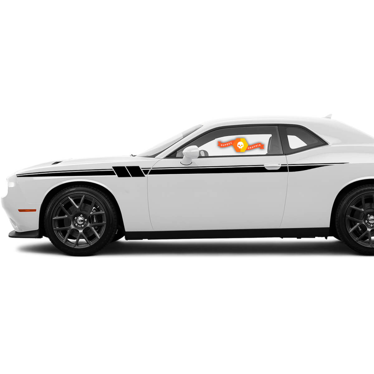 2x Dodge Challenger R/T Porte decalcomanie laterali grafica in vinile