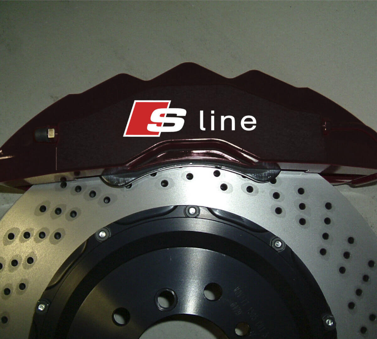 Set di 6 Adesivi in Vinile per Pinze Freno Stile S-Line per Auto Audi