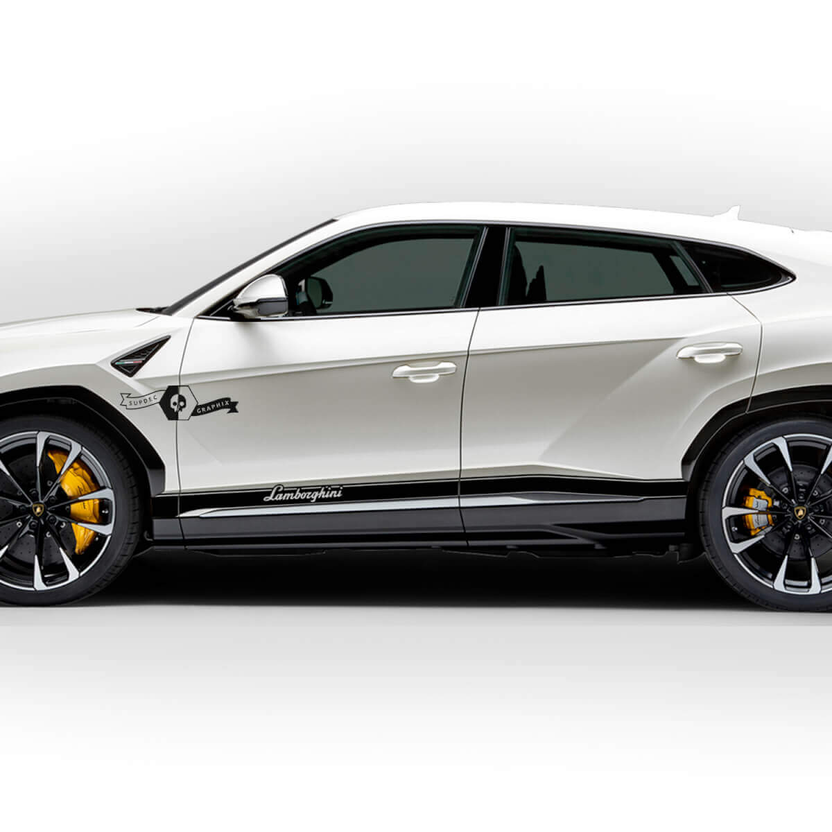 Coppia Adesivi in Vinile per Strisce Laterali Porte Lamborghini Urus 2021 2022 2023
