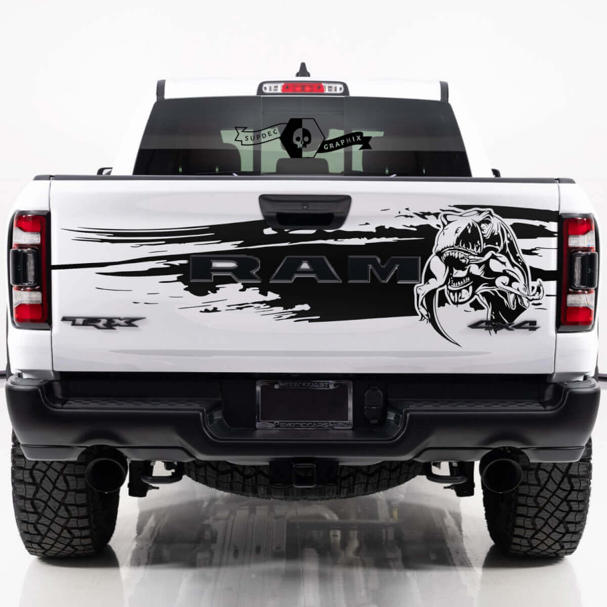 Adesivo in Vinile Antispruzzo per Portellone T-Rex per Dodge Ram TRX