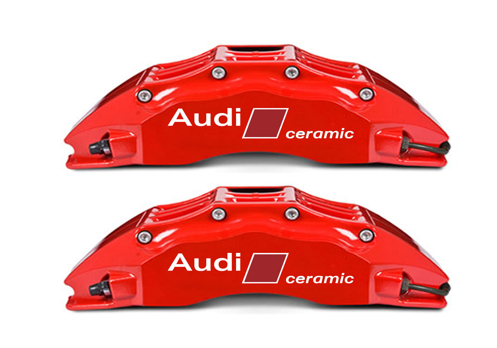 2 Autoadesivi ceramici Audi Carbon Freni RS4 RS6 RS7 S8 Q7 Decalcomanie