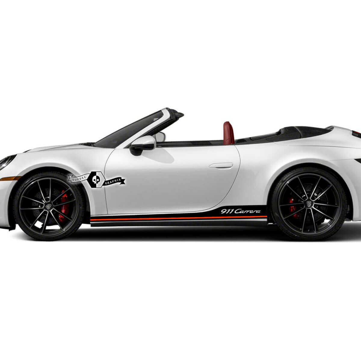 2 Porsche 911 Porsche Carrera Rocker Panel 2 Colori Accent Line Strisce laterali Porte Kit Decalcomanie Adesivi
