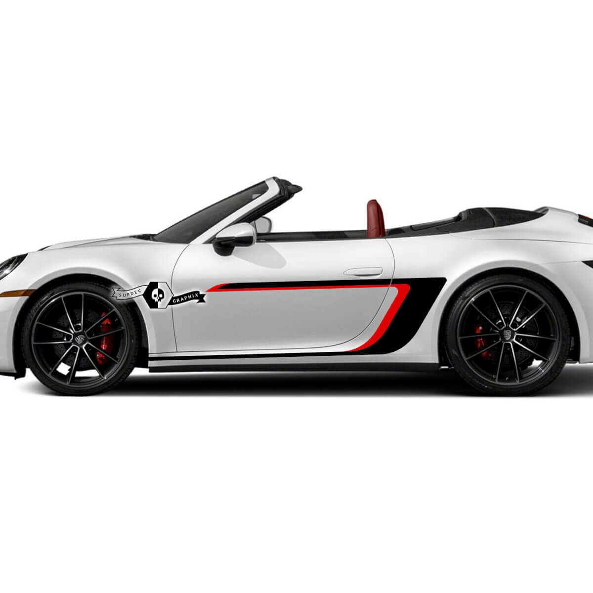 2 Porsche 911 Porsche Carrera 2 colori Accent Line Side Doors Kit Wrap Decals Adesivi
