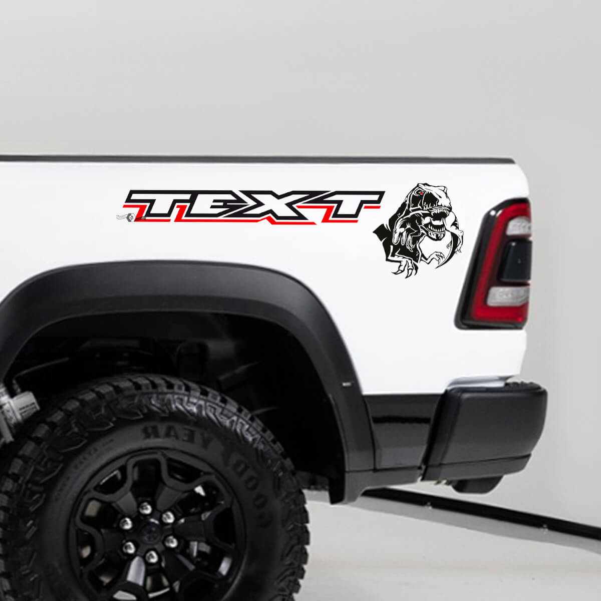 Kit Adesivo in Vinile TRX Eating Raptor per il Piano di Appoggio Dodge Ram TRX 2023