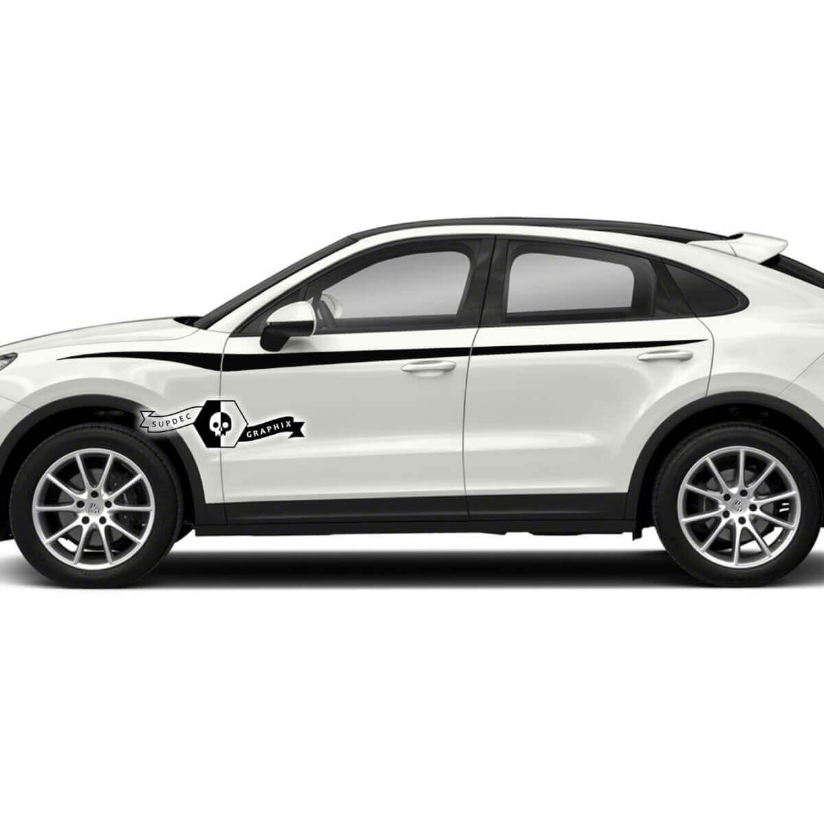 Porsche Cayenne S GTS Turbo Turbo Strisce Laterali Fender Doors Up Decals Adesivi 2003 --- 2023 presente
