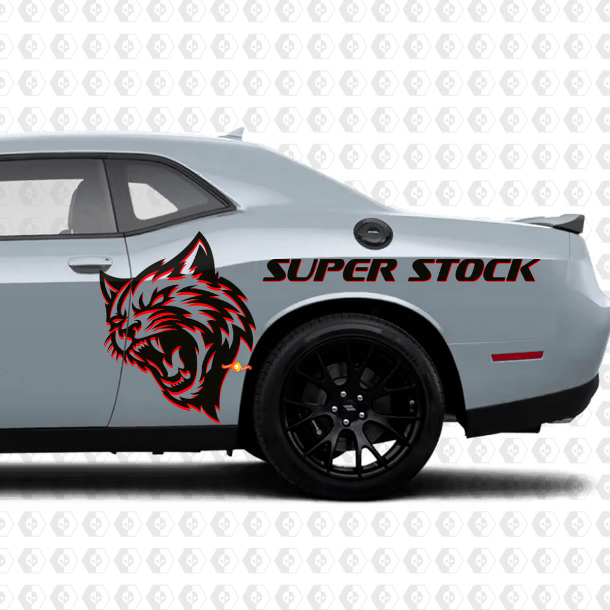 Kit Adesivi Laterali in Vinile Wildcat Super Stock per Dodge Challenger o Charger