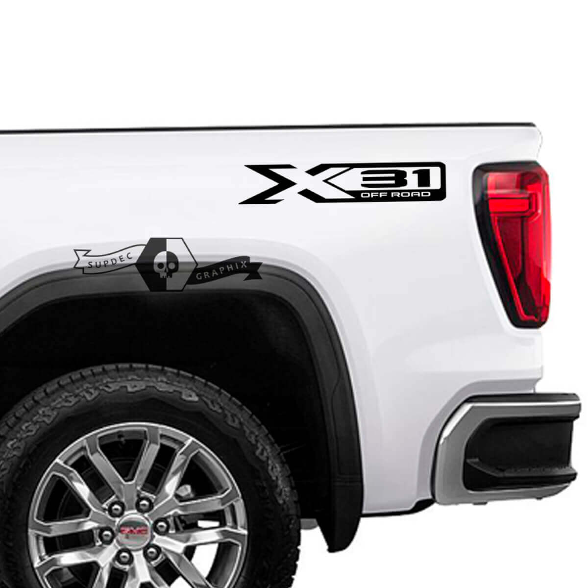 Coppia di Adesivi Laterali X31 Off Road per GMC Sierra 1500 2023
