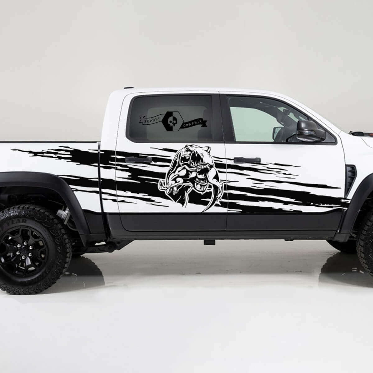 Kit Adesivi Laterali in Vinile Stile Splash Eating TRX per Dodge Ram 1500 2021+