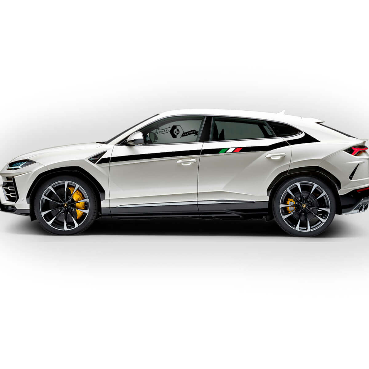Coppia Lamborghini Urus 2021 2022 2023 Side Doors Logo Stripe Vinyl Decal Sticker Graphics
