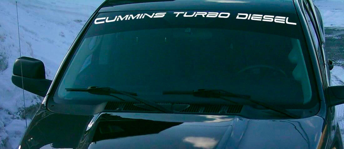 Decal per Ram Truck CUMMINS TURBO DIESEL PARABREZZA Adesivo in vinile