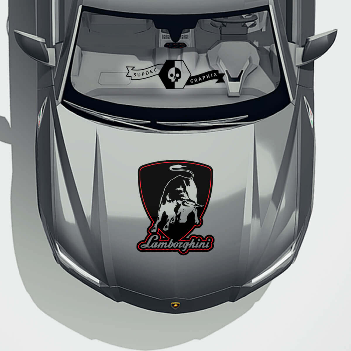 Lamborghini Urus 2021 2022 2023 Cappuccio Logo Vinyl Decal Sticker Grafica Trim 2 colori
