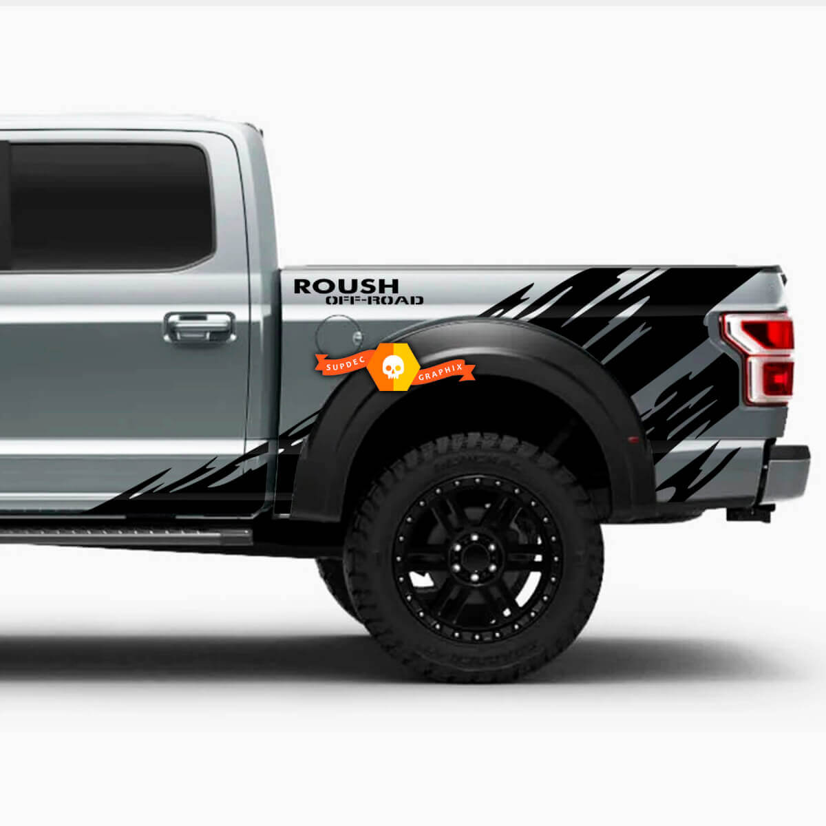 Adesivo in vinile laterale per cassone Roush Off-Road Mud Splash per camion Musclecar 2013+