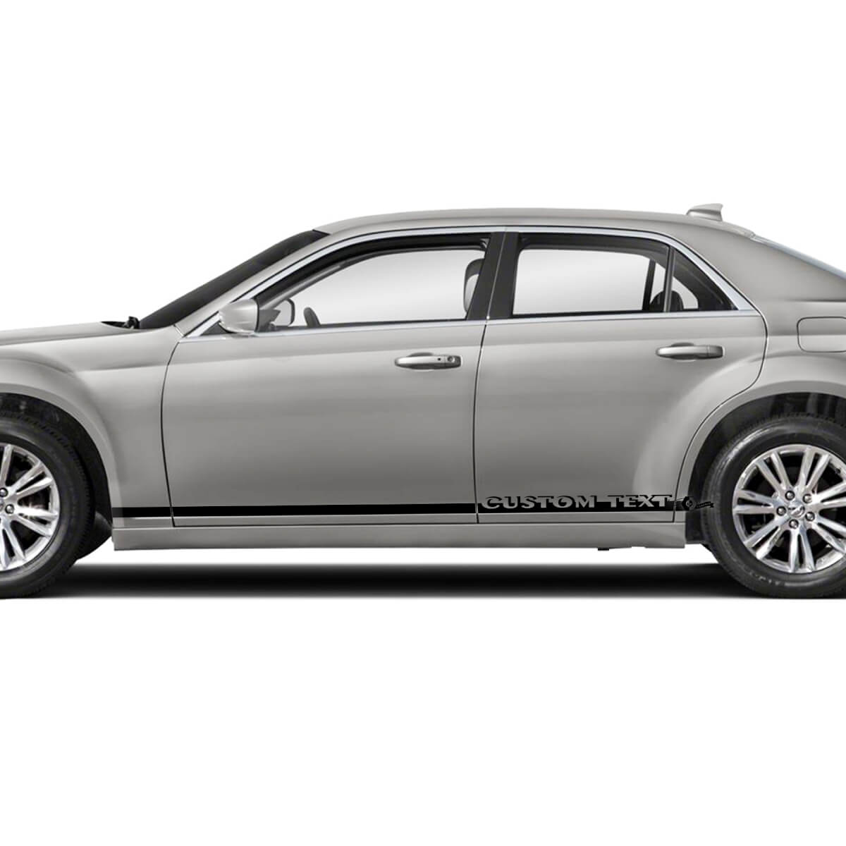 2 adesivi per decalcomanie in vinile per auto con pannello basculante per porte laterali Chrysler 300
