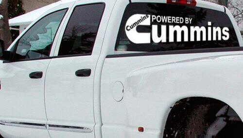 Adesivo in vinile per finestrino posteriore Powered by Cummins per Dodge Ram