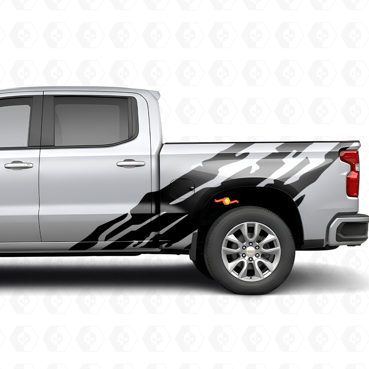 Strisce in Vinile a Bordi Dentellati per Chevrolet Silverado 1500 T1XX 2019-2026