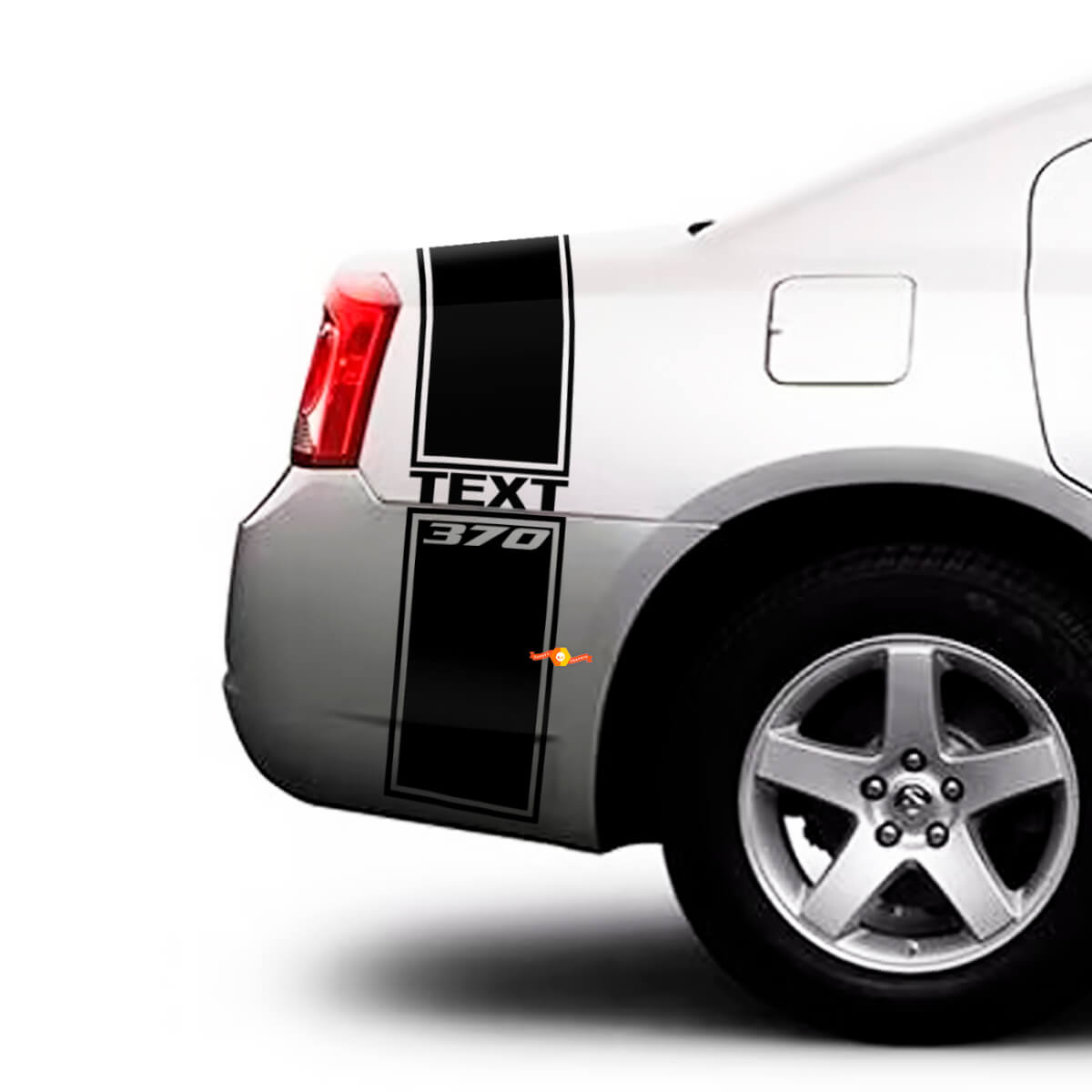 Strisce Personalizzate Testo 370 Adesivo in Vinile per Baule Laterale Dodge Charger 2009-2015