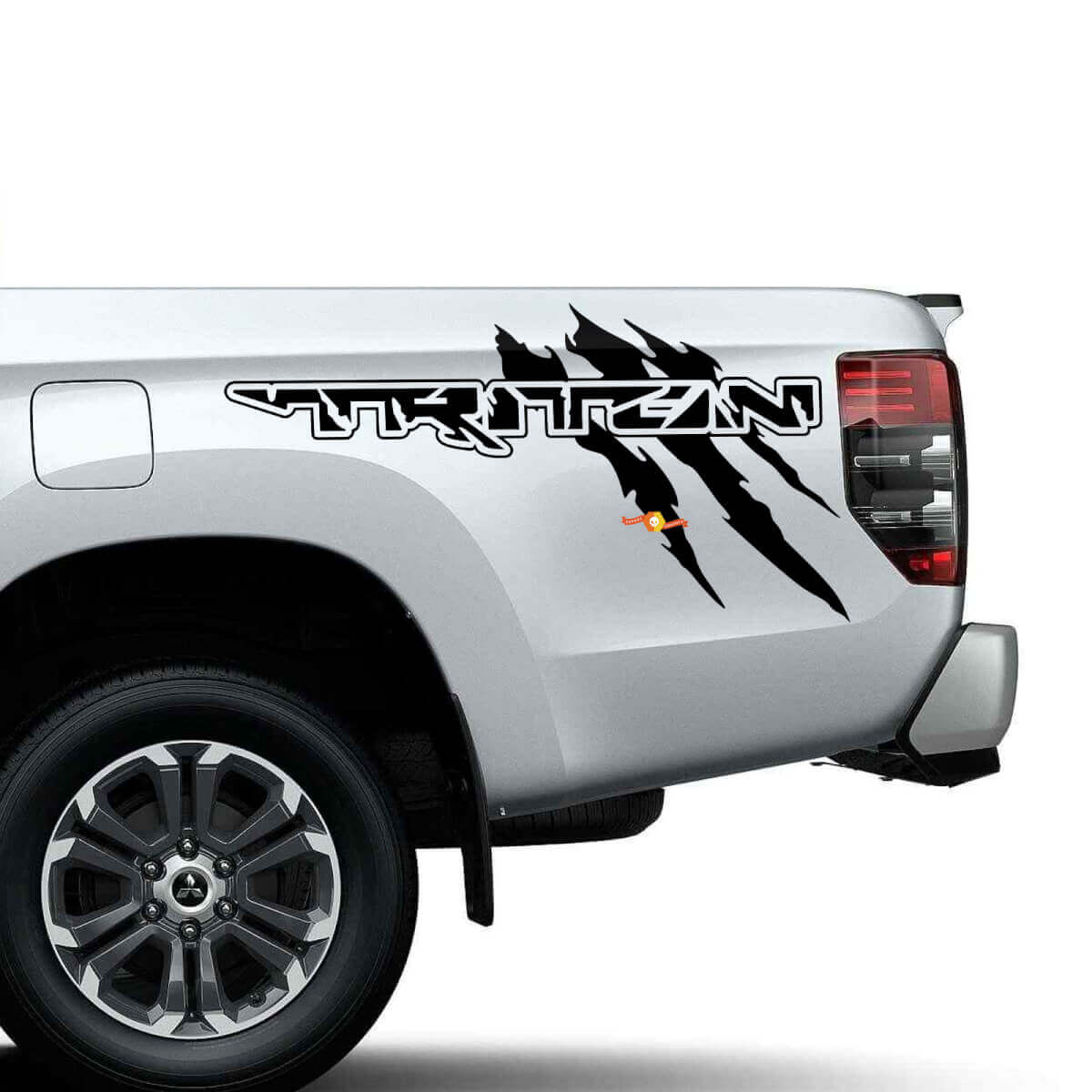 Kit adesivi in vinile stile Raptor per graffi laterali del letto per Mitsubishi Triton
