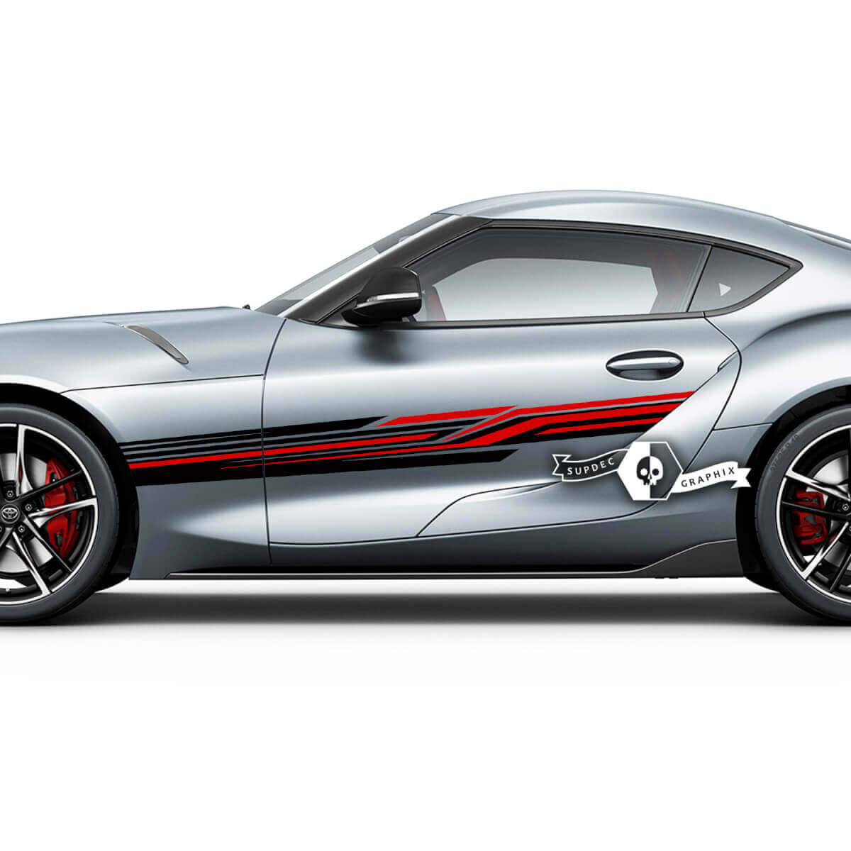 Toyota Supra MKV A90 A91 Porte laterali 2 colori Adesivi per decalcomanie grafiche a strisce da corsa
