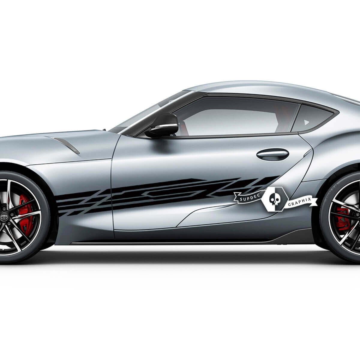 Toyota Supra MKV A90 A91 Porte laterali 2 colori Adesivi per decalcomanie grafiche a strisce da corsa

