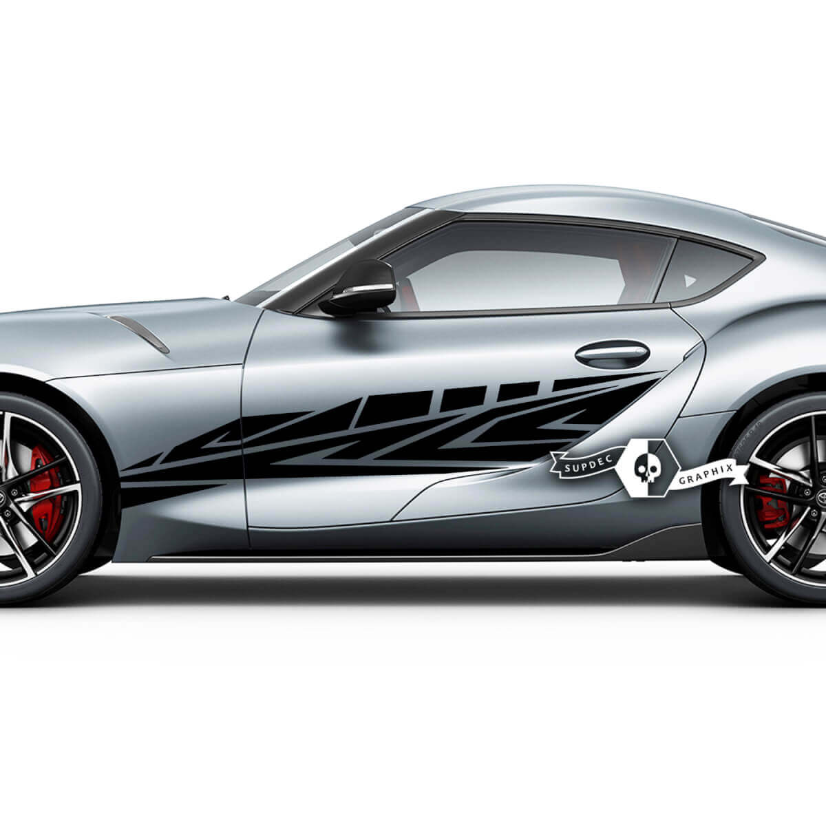 Toyota Supra MKV A90 A91 Adesivi per decalcomanie grafiche da corsa astratte laterali per porte
