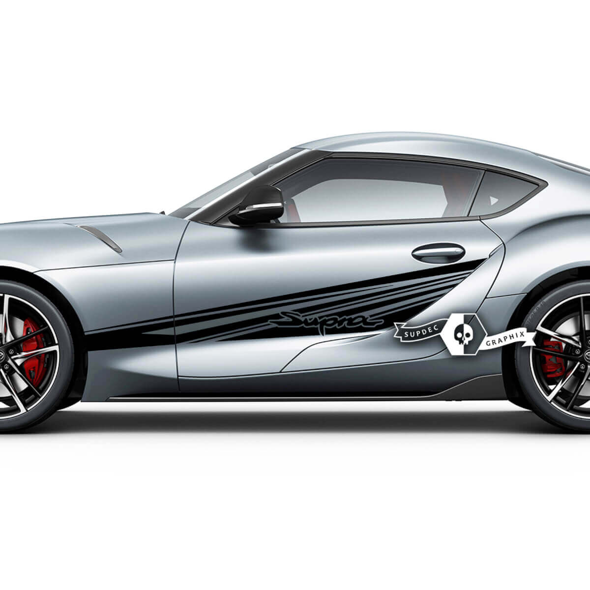 Toyota Supra MKV A90 A91 Porte Side Lines Stripes Racing Graphics Decalcomanie Adesivi
