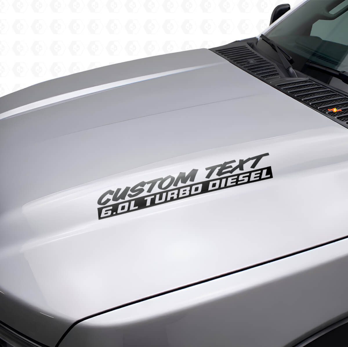 Kit Adesivi in Vinile per Cofano Turbo Diesel 6.0L per Musclecar F250 F350