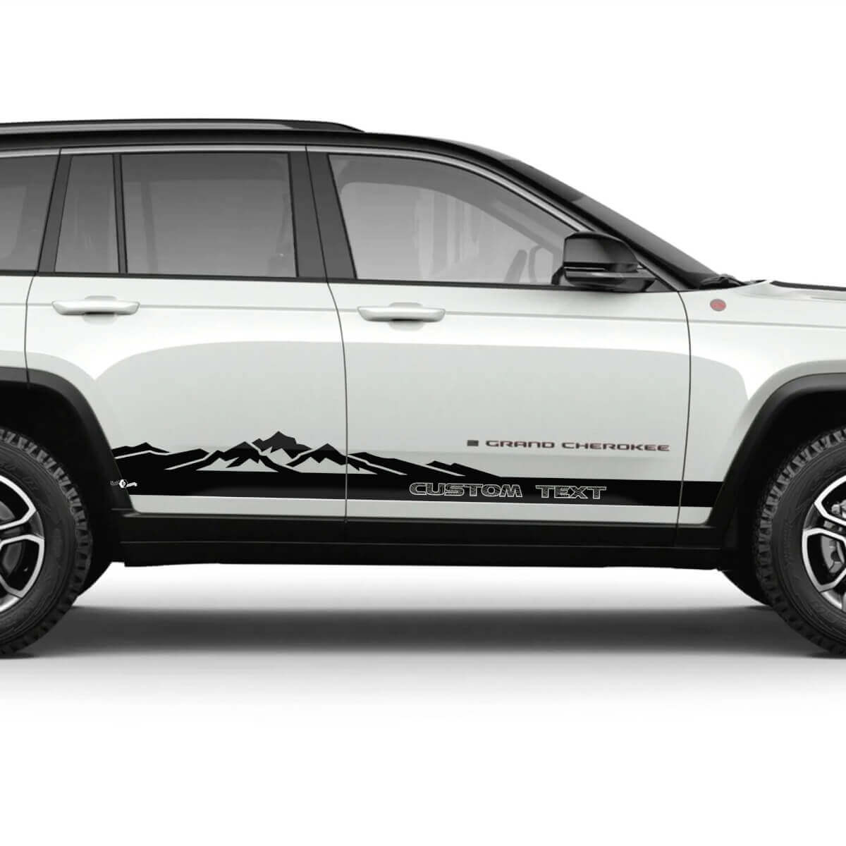 Kit Adesivi Vinile Personalizzati Strisce Laterali Montagna per Jeep Grand Cherokee