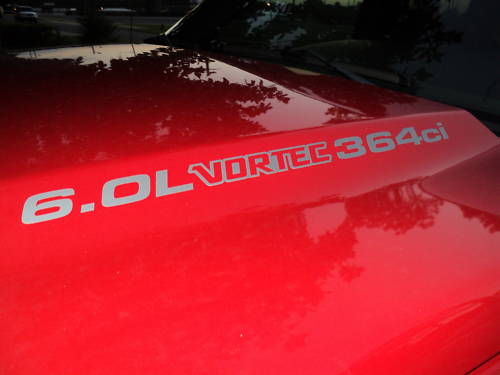 Set di adesivi in vinile per cofano 6.0L Vortec 364ci per camion Chevy