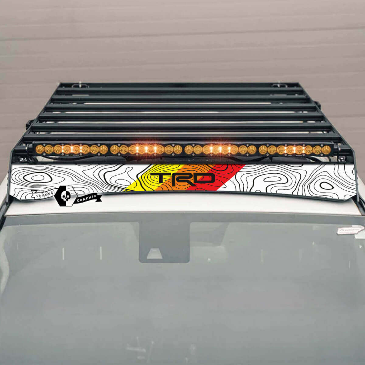 Adesivo in Vinile per Deflettore Portapacchi Topografico per Toyota 4Runner 2014-2023+