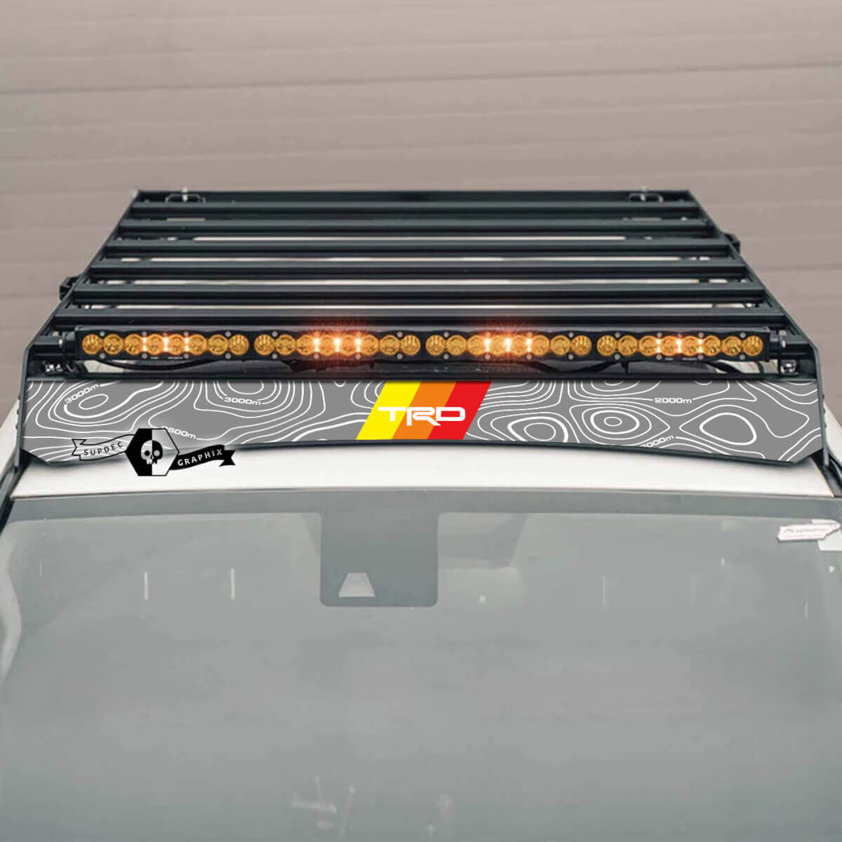 4Runner 2014-2023+ PORTAPACCHI Topografica Mappa Decal Sticker per Toyota TRD 4Runner
