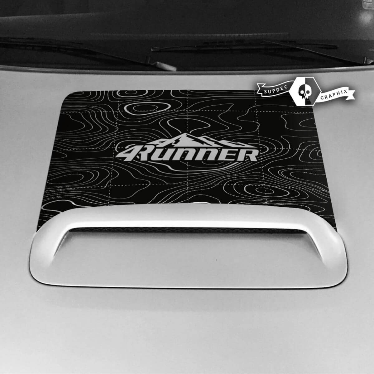 Adesivo in Vinile con Mappa Topografica per Cofano Toyota 4Runner TRD Off Road 2020-2023