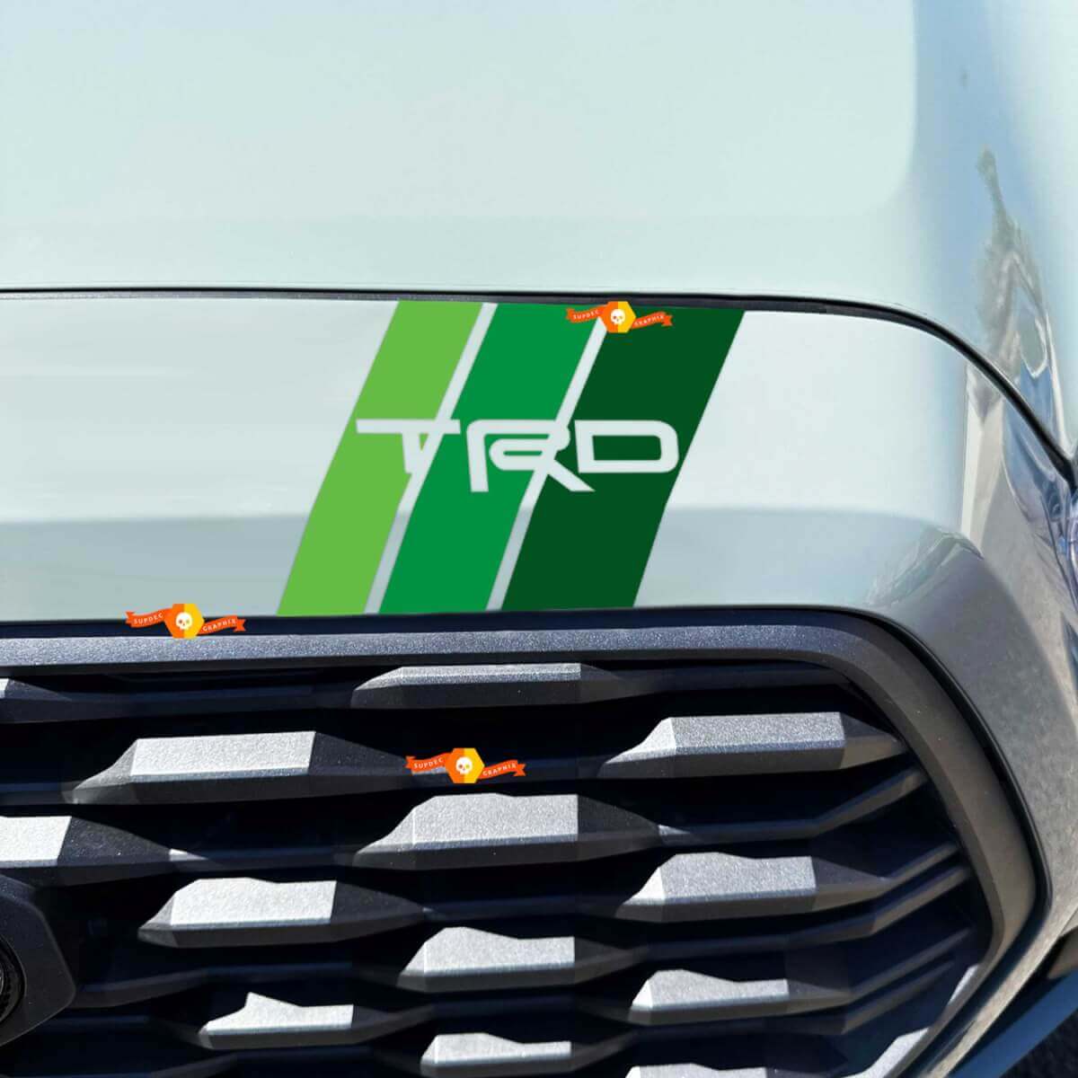Adesivo Strisce Retro per Griglia Cofano Stile TRD per Toyota Tacoma 2016-2023