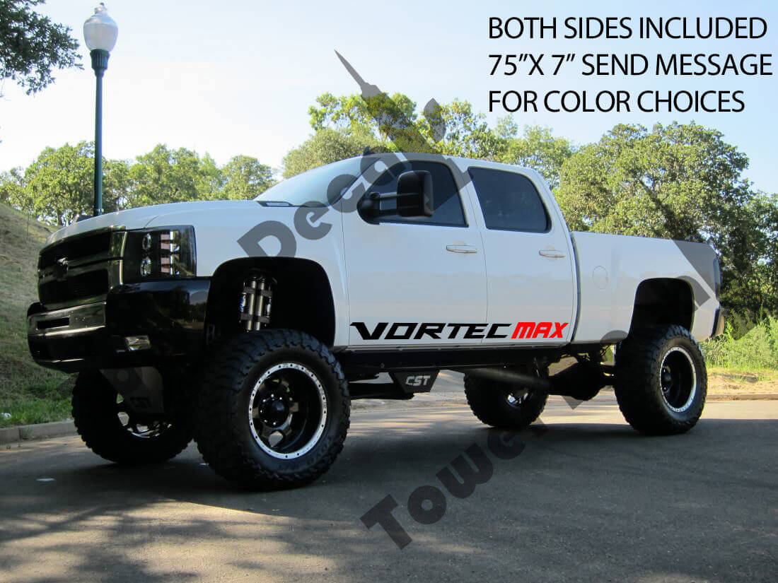 Kit di Adesivi in Vinile per Porta Laterale Vortec Max per Chevy Silverado GMC Sierra