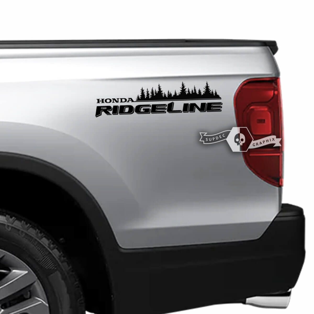Kit Adesivi in Vinile Stile Foresta per Fiancate Posteriori Honda Ridgeline 2023