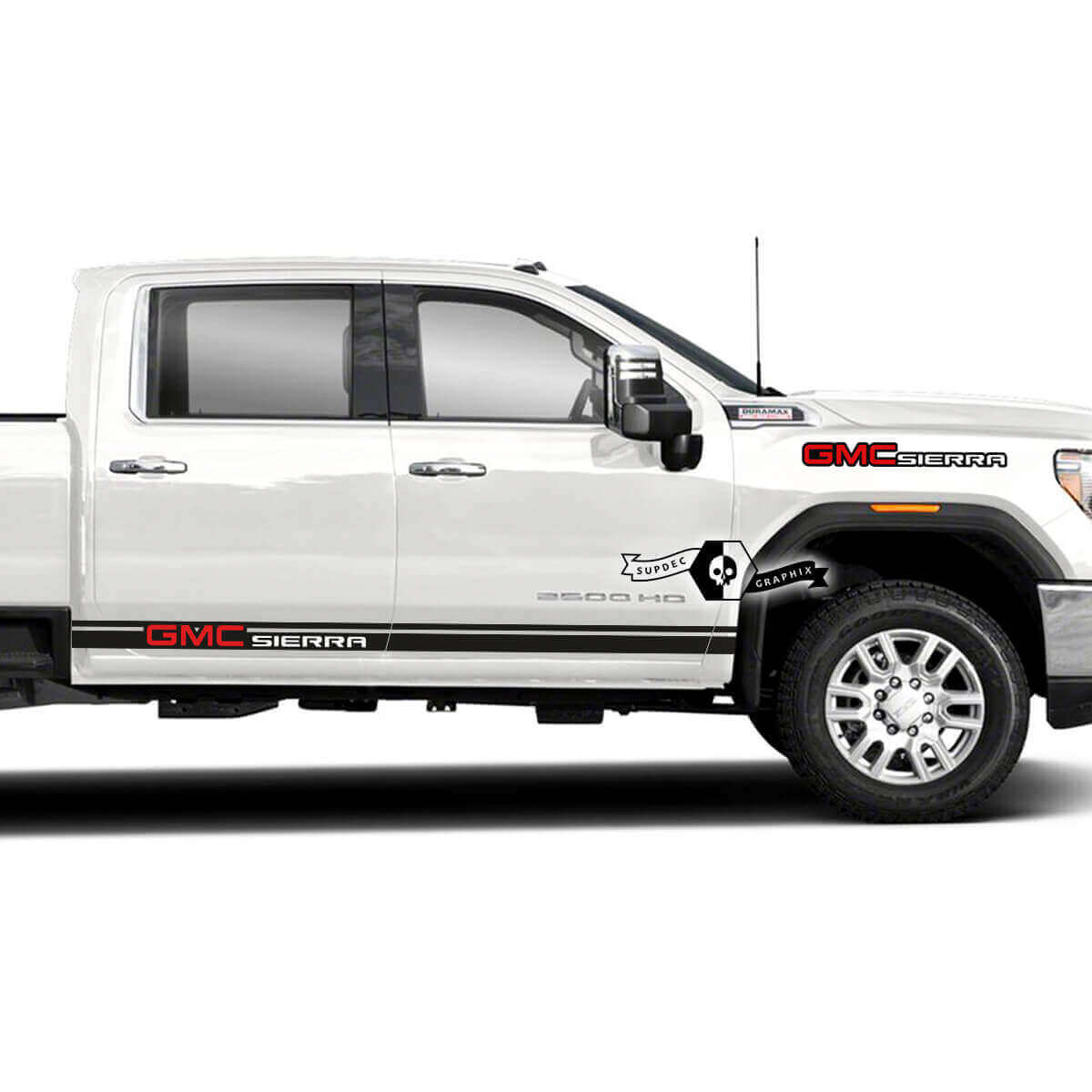 Kit di Adesivi in Vinile con Lettering Sierra e Strisce Laterali per GMC Sierra 2500HD 2022