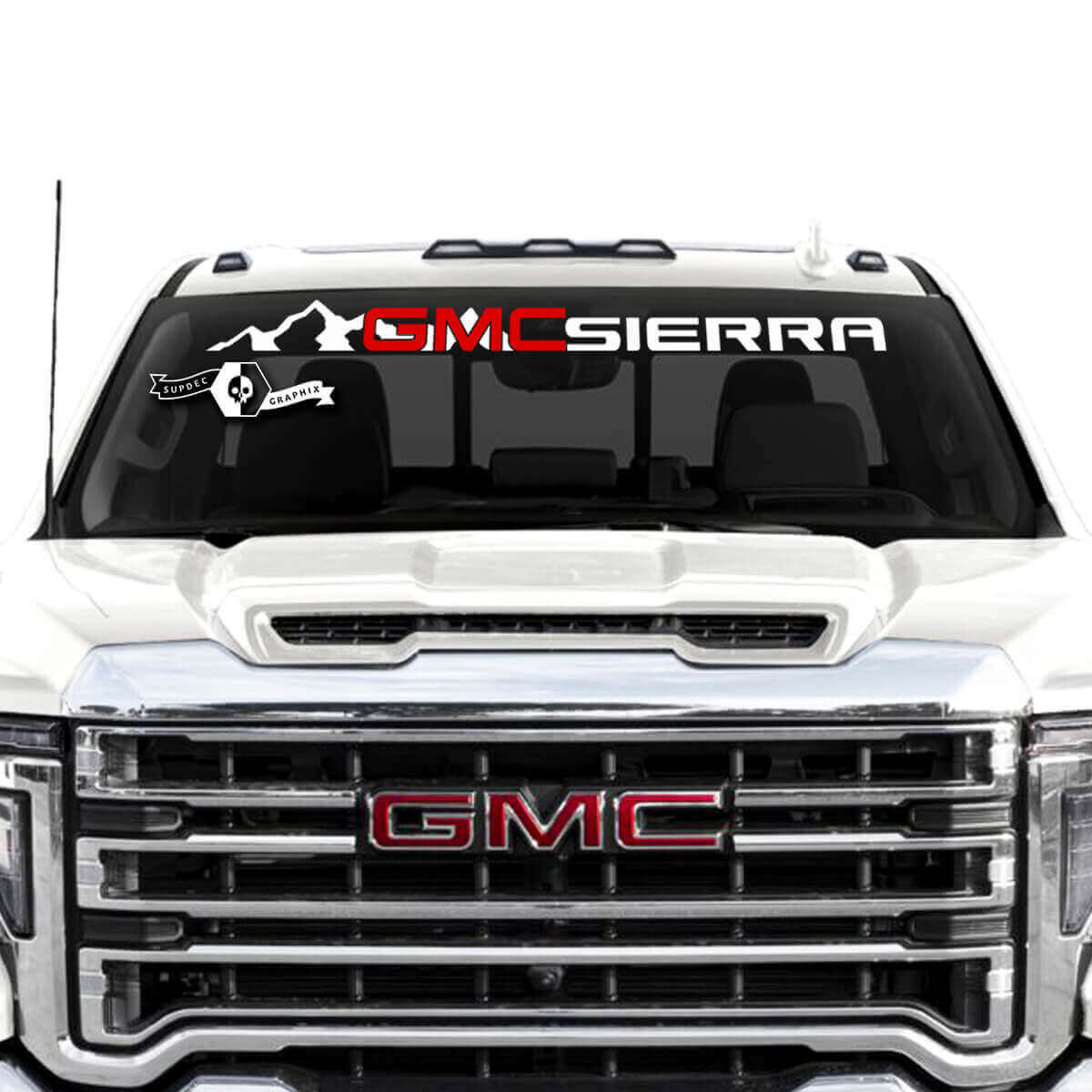 Adesivo in Vinile Banner Parasole Mountain Style per GMC Sierra 2500HD