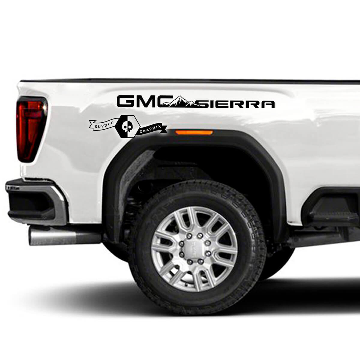 Set di Adesivi in Vinile Stile Montagna per Fiancate GMC Sierra 2500HD 2022-23