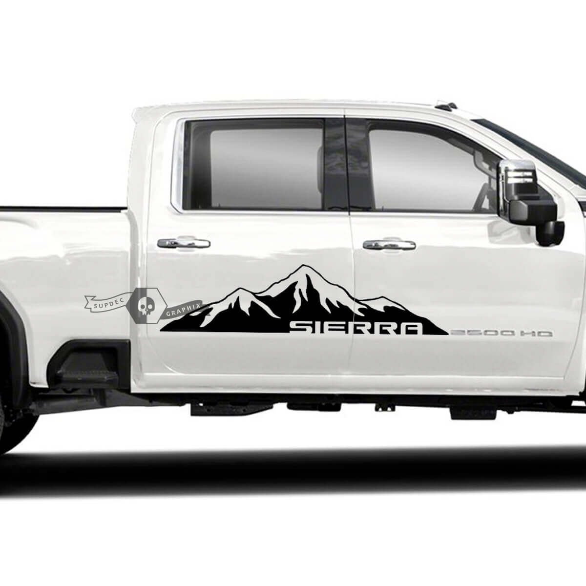 Pellicole Adesive Porta Laterale Montagna Coppia per GMC Sierra 2500HD