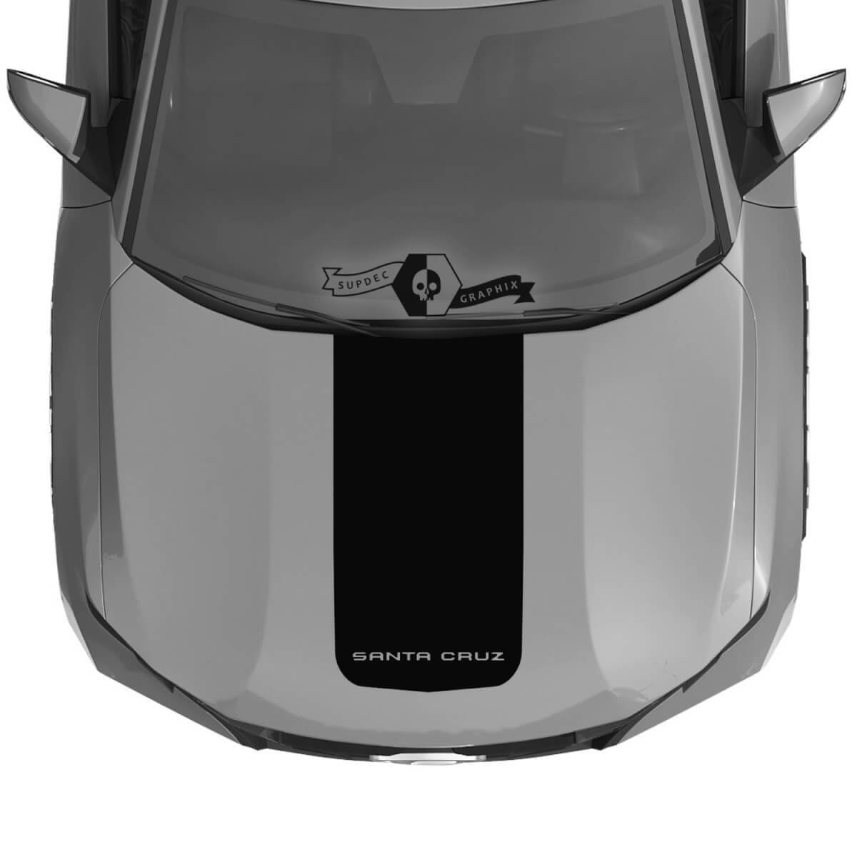 Decalcomania adesiva in vinile per cofano grafica 2 colori adatta per Hyundai Santa Cruz

