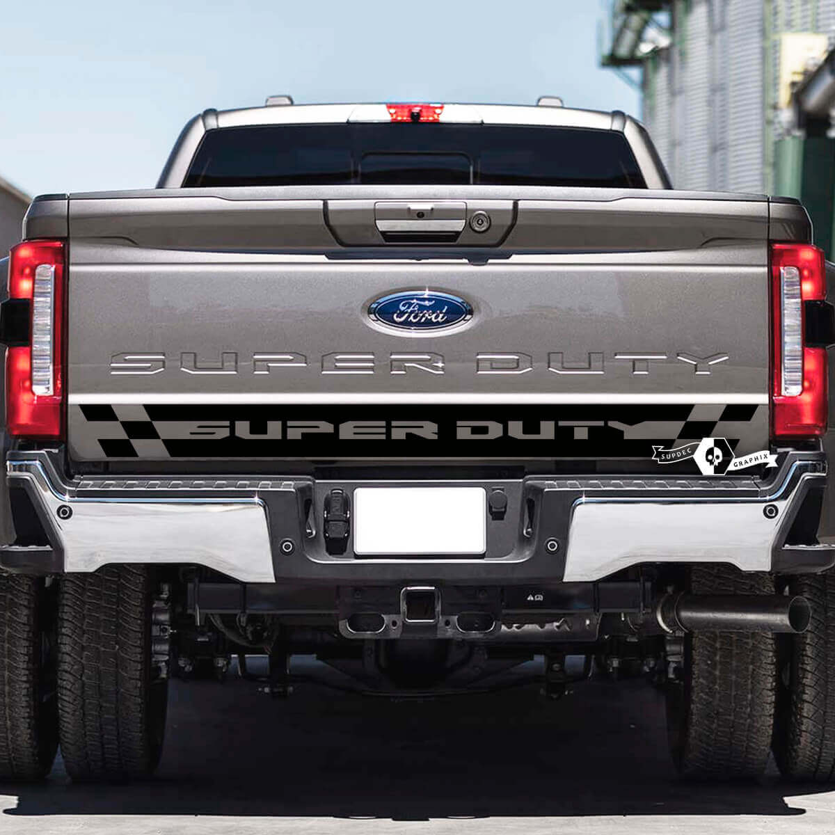 Adesivo in Vinile Bandiera a Scacchi per Portellone Musclecar Super Duty 2023